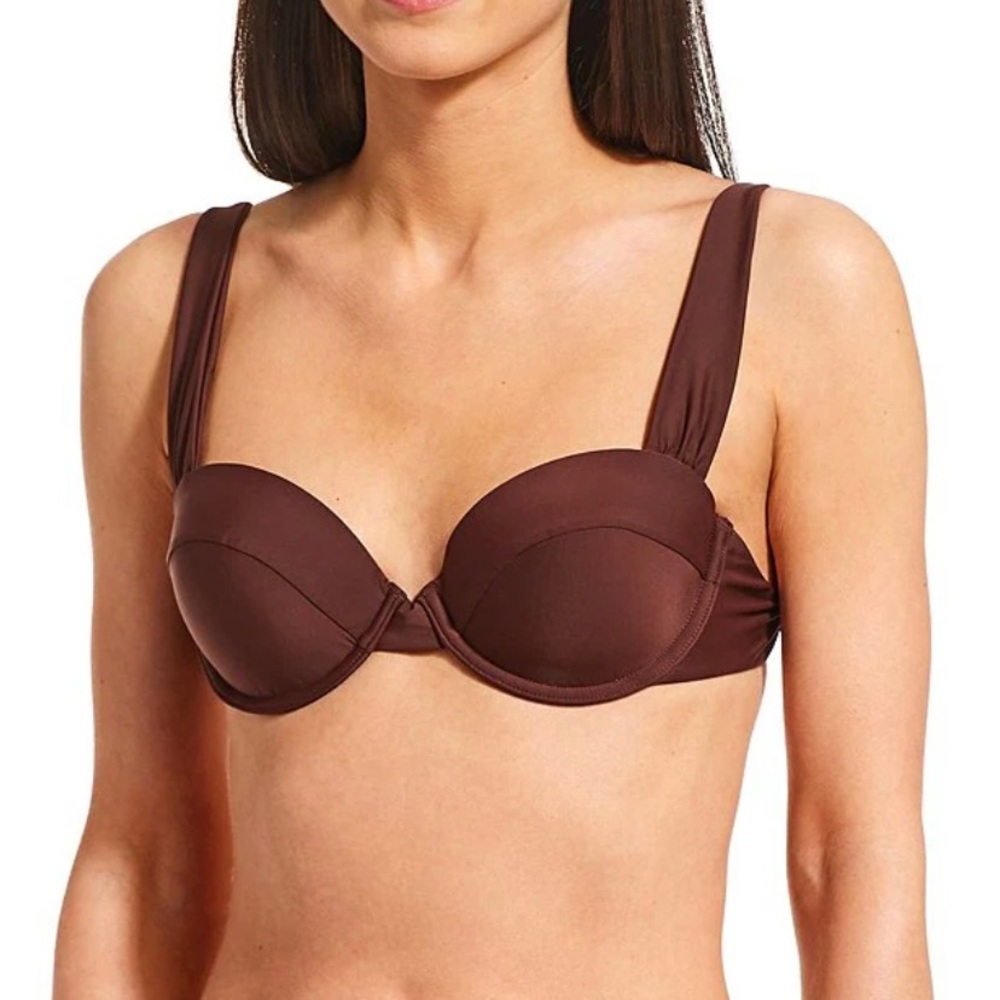 Antonio Melanie Solid Molded Underwire Swim Top